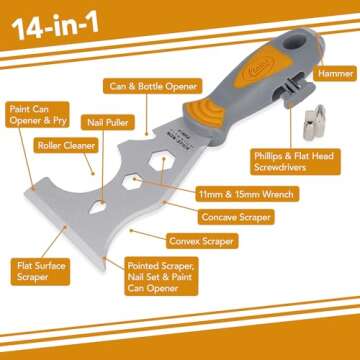 Painters Tool, Stiff, 4-1/8in.L, 3in.W