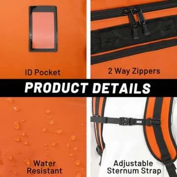 MIER 90L Water Resistant Duffle Backpack - Versatile & Durable