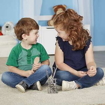 Melissa & Doug Stir and Serve Cooking Utensils (7 pcs) - Stainless Steel and Wood