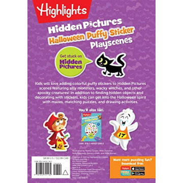 Halloween Hidden Pictures Sticker Book for Kids