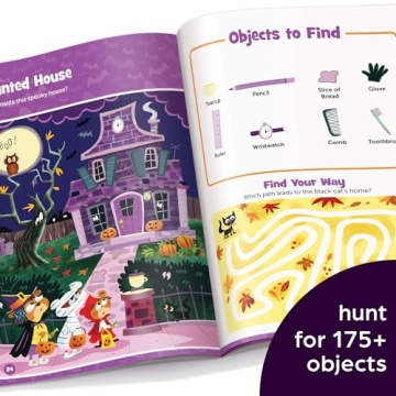 Halloween Hidden Pictures Sticker Book for Kids