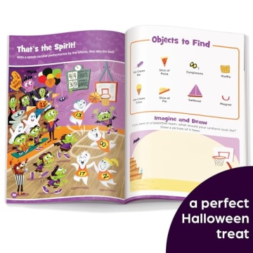 Halloween Hidden Pictures Sticker Book for Kids