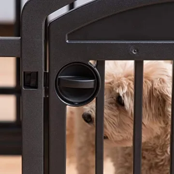 IRIS USA 24" 4-Panel Dog Playpen & Training Pad Set