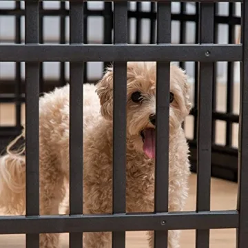 IRIS USA 24" 4-Panel Dog Playpen & Training Pad Set