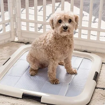 IRIS USA 24" 4-Panel Dog Playpen & Training Pad Set