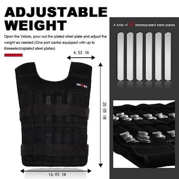 Adjustable Weighted Vest 44LB for Men Women Fitness