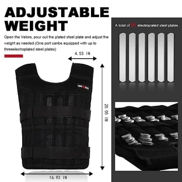 Adjustable Weighted Vest 44LB for Men Women Fitness