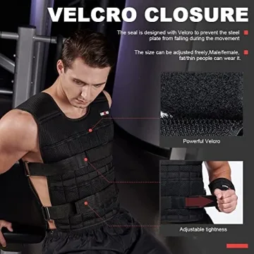 Adjustable Weighted Vest 44LB for Men Women Fitness
