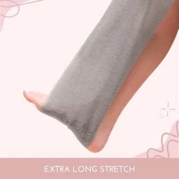 S&T INC. Back Scrubber for Shower, Exfoliating Body Scrubber or Bath Exfoliating Towel for Skin Care, 11.8 Inches x 35.4 Inches, Grey, 3 Pack