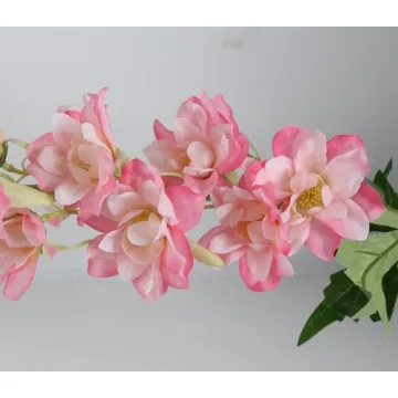 IPOPU Lifelike Pink Delphinium Flowers 41.33 in