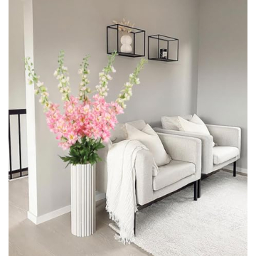 IPOPU Lifelike Pink Delphinium Flowers 41.33 in