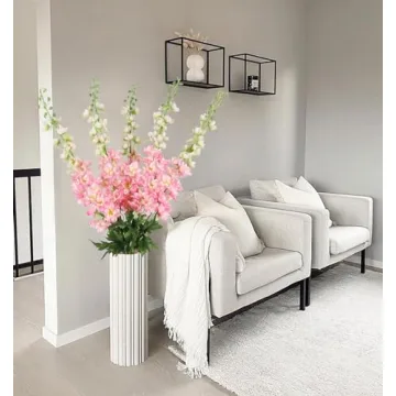 IPOPU Lifelike Pink Delphinium Flowers 41.33 in