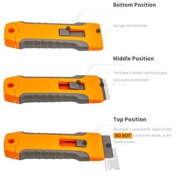 Top Razor Blade Scraper Tool with 15 Extra Blades