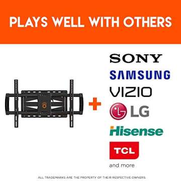 ECHOGEAR Full Motion TV Wall Mount for TVs Up to 75"