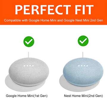 Outlet Wall Mount Holder for Google Nest Mini and Google Home Mini, A Space-Saving Accessories with Cord Management for Google Mini Smart Speaker, No Messy Wires or Screws (2 Pack)