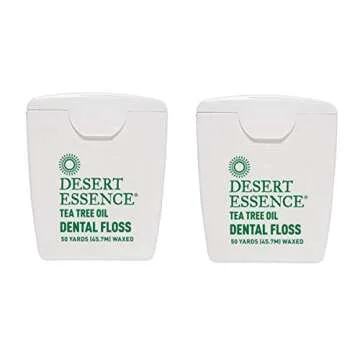 Desert Essence Tea Tree Oil Dental Floss - Eco-Friendly & Effective, 2 Pack