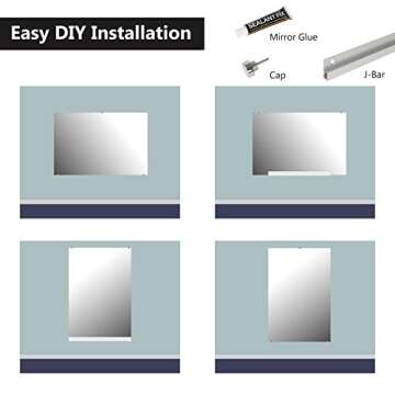 Hans Wall-Mounted Activity Mirror for Fitness & Dance 48x32