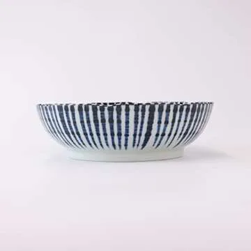Mino Ware Small Serving Bowl, Indigo Blue, Dishwasher Safe