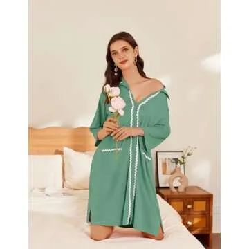 Stylish Ekouaer Zipper Robe for Comfortable Lounging
