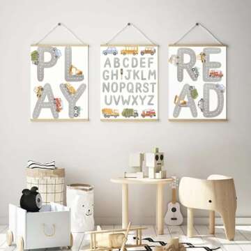 Recrtain Cartoon Alphabet Wall Art - Fun Educational Decor