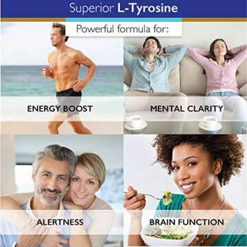 Natural L-Tyrosine 500mg Capsules for Mental Clarity
