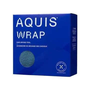 AQUIS Hair Wrap Hair-Drying Tool, Water-Wicking, Ultra-Absorbent Recycled Microfiber, 10''x29''