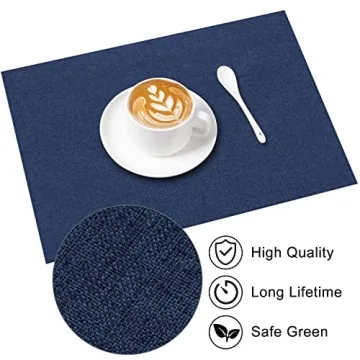 Durable LANDVIEW Cloth Placemats Set, Easy Clean & Stylish