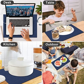 Durable LANDVIEW Cloth Placemats Set, Easy Clean & Stylish