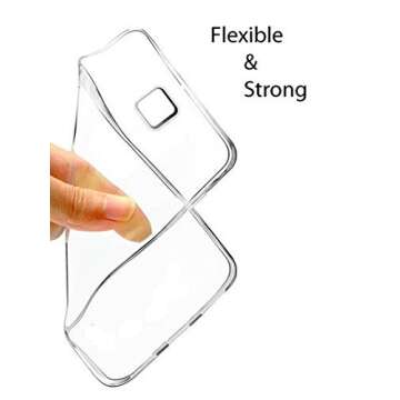 FINCIBO Case Compatible with Apple iPhone 7 Plus/ 8 Plus, Clear Transparent TPU Silicone Protector Case Cover Soft Gel Skin for iPhone 7 Plus / 8 Plus (NOT FIT iPhone 7/8) - English Bulldog