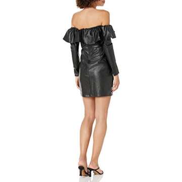 KENDALL + KYLIE Women Plus Size Off-The-Shoulder Mini Dress - Vegan Leather