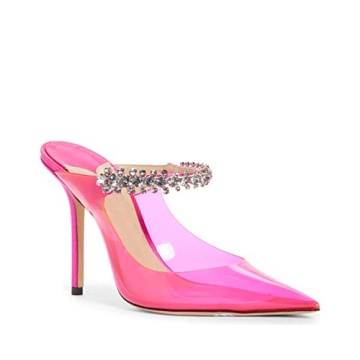 Keleimusi Women Heeled Mules Rhinestones - Stylish Comfort