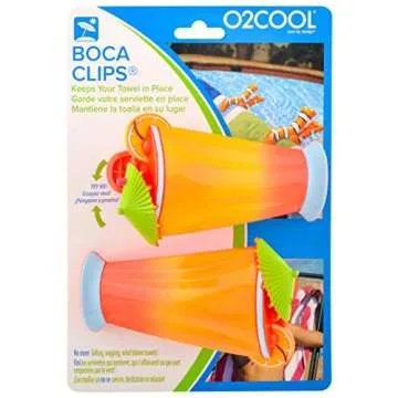 O2COOL Boca Beach Towel Clips, Caribbean Cocktail