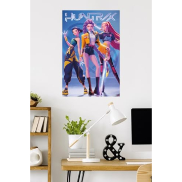 Netflix KPop Demon Hunters (2025) - Huntrix Hero Group Wall Poster, 34L" x 22.4W", Poster & Mount Bu...