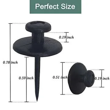 30 PCS Push Pins Picture Hangers Wall Hooks, Double Headed Thumb Tacks for Wall Hangings, Renter Friendly Decor Small Picture Frame Hangers for Drywall Cork Board Home Office Photo Decorations(Black)