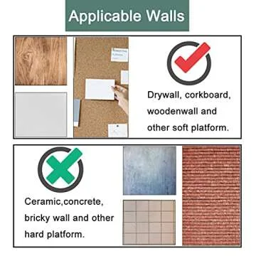 30 PCS Push Pins Picture Hangers Wall Hooks, Double Headed Thumb Tacks for Wall Hangings, Renter Friendly Decor Small Picture Frame Hangers for Drywall Cork Board Home Office Photo Decorations(Black)