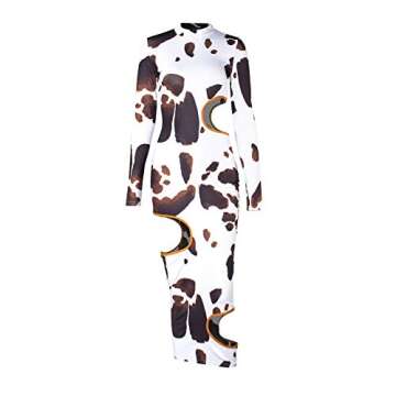 GUXMO Women's Sexy Long Sleeve Bodycon Cutout Maxi Dress