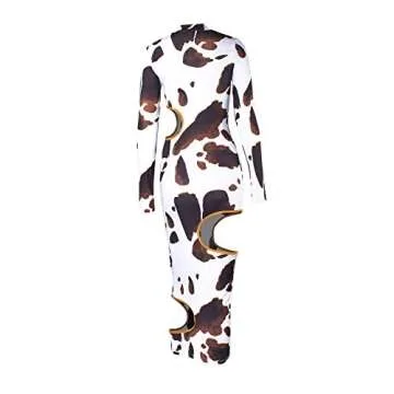 GUXMO Women's Sexy Long Sleeve Bodycon Cutout Maxi Dress