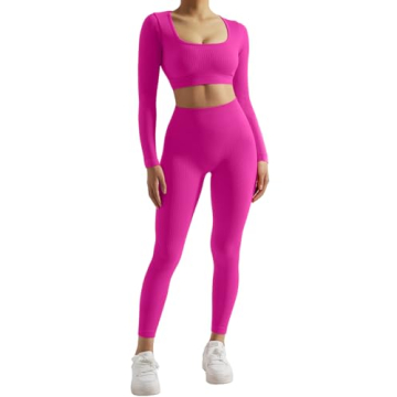 SUUKSESS Seamless Ribbed Workout Set Perfect for Active Life