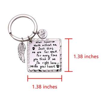 Melix Home Cat Dog Memorial Keychain Loss of Pet Gifts Pet Sympathy Gifts For Dogs Jewelry