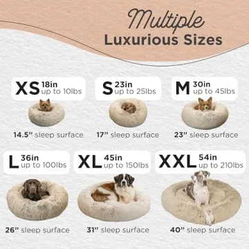 Best Friends Calming Donut Bed in Taupe for Cats and Dogs