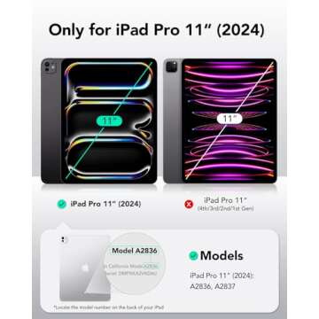 ESR 2 Pack Paper-Feel Screen Protector for iPad Pro 11 Inch M4 2024, Write and Draw Like on Paper, S...