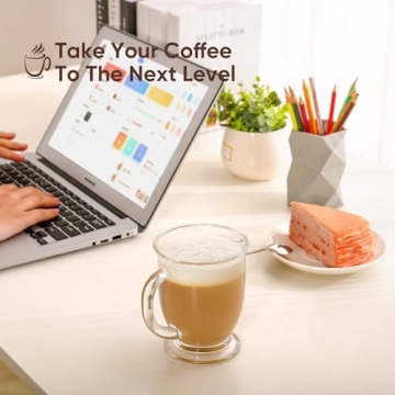 VENVENWEAVS Glass Coffee Mugs Set of 4 - Stylish & Practical