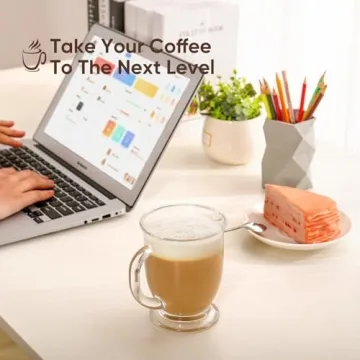 VENVENWEAVS Glass Coffee Mugs Set of 4 - Stylish & Practical