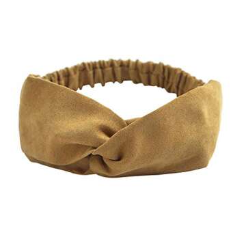 DRESHOW 10 Pack Boho Headbands for Women Vintage Cross Elastic Head Wrap Hair Accessories