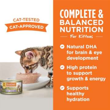 Instinct Original Kitten Pate Wet Cat Food, Grain Free - Real Chicken, 3 oz. Cans (Pack of 24)