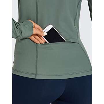 CRZ YOGA Women's Full Zip Hoodie for Sports and Casual Use