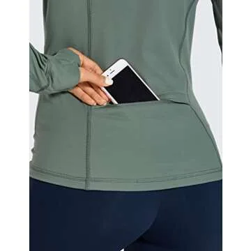 CRZ YOGA Women's Full Zip Hoodie for Sports and Casual Use
