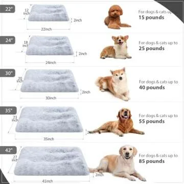 Vonabem Medium Dog Bed Washable, Soft Puppy Crate Beds for Medium Small Dogs and Cats, Plush Soft Puppy Pet Beds, Anti-Slip Dog Cage Mats for Sleeping, Kennel Pad 30 Inch