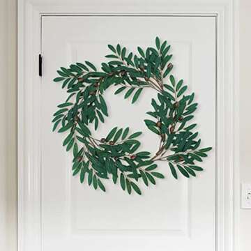 Ruidazon 4 pcs Artificial Olive Branch Leaves, Faux Olive Greenery Stems Plants Fake Olive Branches for Vases Wreath Wedding Bouquets Home DIY Spring Decor