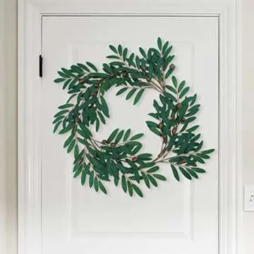 Ruidazon 4 pcs Artificial Olive Branch Leaves, Faux Olive Greenery Stems Plants Fake Olive Branches for Vases Wreath Wedding Bouquets Home DIY Spring Decor